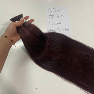 Venta al por mayor 100% Raw Vietnamita Virgen Extensiones de cabello humano a granel Estilos rectos naturales de moda 4,15 Color - Product Image 1