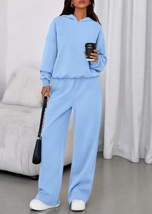 Ensemble de survêtement à capuche oversize pour femme en polaire premium, ensemble athleisure pour femme - Product Image 2