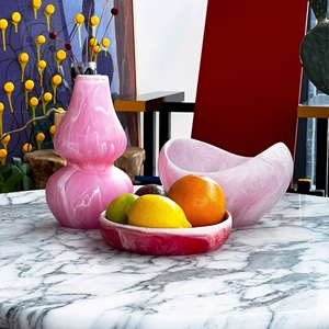 Fabriqué en Inde – Vaisselle de luxe en résine polie, écologique, d'origine indienne, design moderne, compatible lave-vaisselle, pour fêtes et événements. - Product Image 4