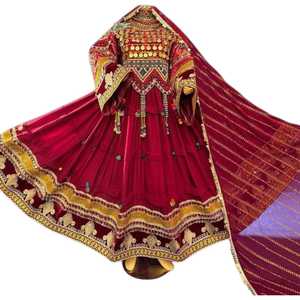 Robe de mode ethnique de luxe en tissu haut de gamme, fabrication OEM ODM, approvisionnement en gros pour femmes, robes décontractées afghanes - Product Image 1