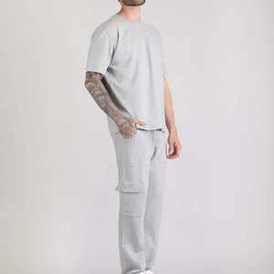 Ensemble de survêtement pour homme, t-shirt et pantalon décontracté grande taille, ensemble deux pièces, tenue de sport pour homme, vêtements pour homme, ensemble deux pièces 2026 - Product Image 4