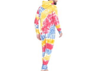 Ensemble de survêtement tie-dye pour homme, manches longues, col rond, pantalon long, coton respirant, vêtements décontractés, saison printemps, coupe classique - Product Image 2