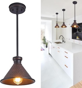 Lámpara Colgante en Forma de Campana, Elegante Lámpara de Techo de Metal para Isla de Cocina, Comedor, Restaurante, Cafetería, Bar, Hogar - Product Image 1