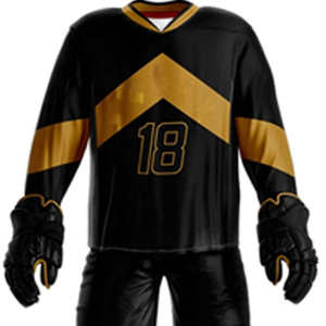 Ensembles d'uniformes de hockey sur glace 7V7 en tissu 100% polyester, coupe confortable, couleur et logo personnalisables - Product Image 3