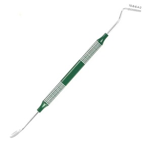 Ensemble d'instruments dentaires Trinovo en acier inoxydable, cuillère à détartrage manuelle et poussoir, par Dogmatic, haute qualité, certifié ISO - Product Image 4