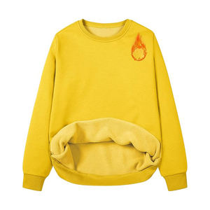 Sudaderas con Cuello Alto para Mujer, Manga Larga, Corte Holgado, Sin Capucha, Felpa Suave, Mezcla de Algodón, Invierno - Product Image 5