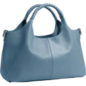 Bolso de hombro plegable para mujer, de cuero auténtico, con cremallera, impermeable, con forma de silla de montar, correa extraíble, bolso de mano informal de alta calidad - Product Image 5