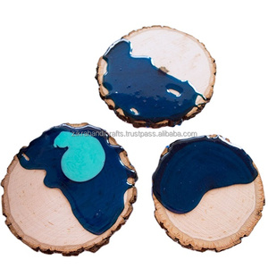 Z.HANDICRAFTS Irregular Wood Design Coasters & <b>Table</b> Mats Europe Design Eco-Friendly Custom Thickness Multiple Sizes Home Decor - Product Image 1