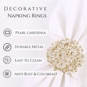 Anneaux de serviette décoratifs, boucles porte-serviettes pour décorations de table, mariage, Noël, faciles à nettoyer, durables et polyvalents en bois - Product Image 5