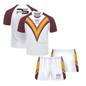 Maillots de rugby personnalisés de haute qualité Shorts impression par sublimation complète OEM AFL maillot adulte rugby uniforme vente en gros équipe nom imprimer - Product Image 2