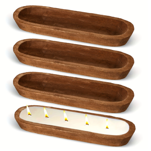 ชามไม้ดีไซน์สวยที่สุดสำหรับใส่เทียนตกแต่งโต๊ะ ขายดี ชามไม้ใส่เทียน - Product Image 5