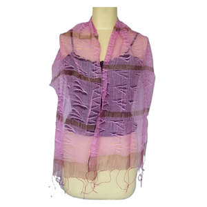 Metallic Bronze Shade Sheer Organza Silk Scarves Elegant Transparent Silk Scarf for Women Lightweight Luxury Organza <b>Wraps</b> - Product Image 1