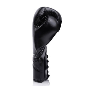 Gants de boxe en similicuir bleu avec accents rouges, maille respirante, fermeture Velcro pour l'entraînement des adultes - Product Image 6