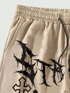 Pantalones Cortos Casuales para Hombre, con Logotipo Personalizado, Deportivos, de Fitness, 100% Algodón, Felpa Gruesa, Lisos, 450GSM - Product Image 3