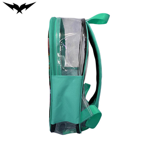 Sac d'école en plastique transparent pour enfants de grande capacité Sac à dos transparent étanche avec fermeture à glissière et sangle de forme carrée - Product Image 5