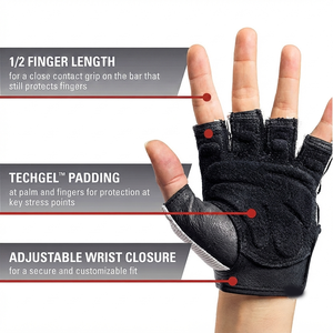 Nouveauté : Gants de musculation unisexes pour adultes, demi-doigts, respirants, pour entraînement en salle, avec logo personnalisé, pour fitness en extérieur - Product Image 5