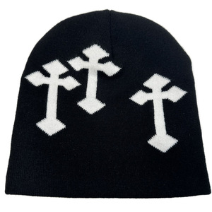 Character Pattern Jacquard <b>Beanie</b> Hat Unisex Knitted Winter Cap 50-52cm Y2K Street Style Adult Casual Wear - Product Image 3