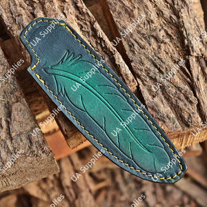 Étui de couteau en cuir de vachette épais cousu main de qualité supérieure pour couteaux à lame fixe, transport sur ceinture, tactique, EDC, faible MOQ - Product Image 6