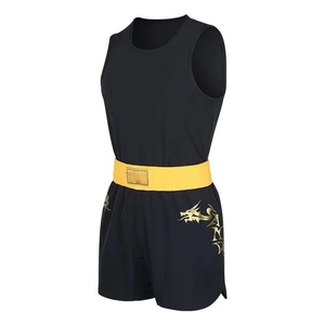 Tenue de boxe de haute qualité pour hommes, ensemble maillot et short personnalisés par sublimation, vêtements d'entraînement légers pour le combat - Product Image 6