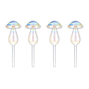 Set di 4 Vasi Autoirriganti in Vetro Iridescente Sfumato, Stile Fungo, per Piante e Fiori - Product Image 1