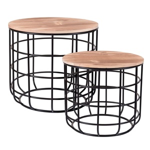 Elegante Mesa Nido de Metal con Tapa de Mármol, Juego de Muebles Decorativos Contemporáneos para el Hogar, Solución Compacta y Práctica - Product Image 1