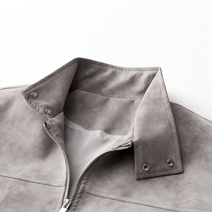 Leather Jackets Zip up Simple Outdoor Casual Wear Winter Windbreaker Leather Fashion Jackets - Product Image 3