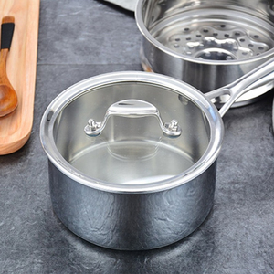 Stylish Stainless Sauce <b>Pan</b> With Durable Finish For Long Lasting Kitchen Cooking Performance - Product Image 2