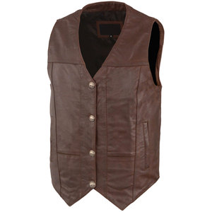 Chaleco de Cuero Natural para Hombre, Hecho a Medida en Color y Talla Personalizados, Chaleco de Cuero Cómodo y Transpirable al por Mayor - Product Image 1