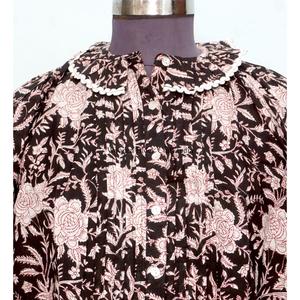 Hermosas Blusas Florales Vintage 100% Algodón para Damas, Blusas Casuales Transpirables de Verano, Hechas de Algodón Suave - Product Image 3