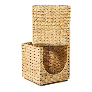 Handwoven Water Hyacinth <b>Stacked</b> Organizer <b>Basket</b>, Eco-Friendly Kids Toy & Book <b>Storage</b>, Vietnam Factory Wholesale Kids's <b>Basket</b> - Product Image 3