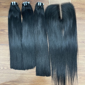 Extensiones de Cabello Humano Vietnamita Liso Natural Negro, Tejido a Máquina, Largo - Product Image 1