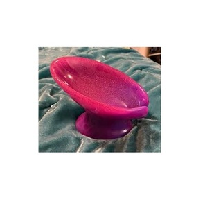<b>Simple</b> Resin Square <b>Soap</b> Dish with Drainage Ridges Easy Cleaning for Bathroom Use Plastic Material Red Resin Style - Product Image 5