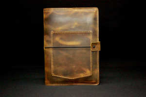 Étui de luxe vintage en cuir pour carnet de notes, rechargeable, avec support d'écriture, protection pliable, classique NBC-0076 - Product Image 2