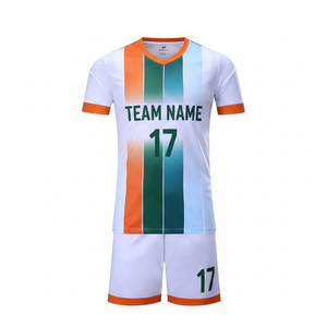 Maillot de football professionnel 2026 à rayures rétro, qualité thaïlandaise, style vintage, personnalisable avec logo - Product Image 1