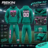 Ensemble complet d'uniformes personnalisés pour équipe 7v7, design personnalisé, noms et numéros, uniformes 100% polyester, sac de survêtement, commandes en gros