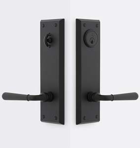 Manija de Doble Puerta de Acero Inoxidable Negro, Personalizable para Muebles del Hogar, con Herrajes para Puertas de Pasaje y Privacidad - Product Image 2