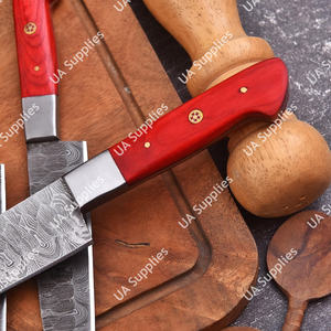 OEM/ODM Support Customized Damascus Steel 5 Pcs Handmade Chef <b>Knives</b> <b>Set</b> Pakka Wood Handles 58 HRC Razor <b>Sharp</b> - Product Image 6