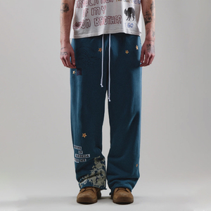 OEM Acid <b>Vintage</b> Flare Trousers Baggy Cargo <b>Track</b> <b>Pants</b> Men's Jogger Sweat <b>Pants</b> Casual Breathable 100% Cotton Women's Trouser - Product Image 1