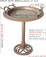 Nouveauté : Bain d'oiseaux décoratif en métal avec un design élégant en forme de bol, pour patio extérieur, jardin et abreuvoir pour oiseaux.