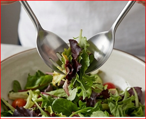 Pure And Polished Stainless Steel <b>Salad</b> <b>Tools</b> <b>Salad</b> Server With Designer Handles For Household Restaurants Hotel And Resort - Product Image 5