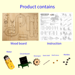 Puzzle 3D in Legno Elettrico Fatto a Mano, Kit Modello Pista per Biglie, Rompicapo Fai-da-Te, Regalo di Natale Senza Batteria - Product Image 5