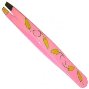 Pince à épiler professionnelle en acier inoxydable à pointe inclinée pour soins de beauté, fabrication de qualité, durable, pour l'épilation des sourcils - Product Image 1