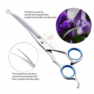 4 Pcs Portable Pet <b>Dog</b> Grooming <b>Scissors</b> Set 6.5" Tips Straight Curved Stainless Steel Sharp Blades Case Comb-Multifunctional - Product Image 2