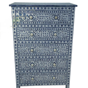 ILAHI's Bone Inlay <b>Drawer</b> Modern Design Agate Detailing <b>Storage</b> Portable Home Furniture - Product Image 1