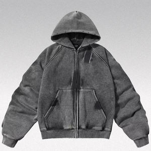 เสื้อฮู้ดดี้ย้อมสีแบบแอซิดวอช รุ่นใหม่มาแรงประจำปี 2026 สำหรับผู้ชาย ผ้าฝ้ายฟลีซ 100% ระบายอากาศได้ดี แห้งเร็ว ดีไซน์โดดเด่น วัสดุคุณภาพเยี่ยม - Product Image 1