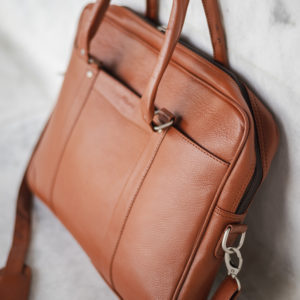 Men Brown Leather Laptop Bag Premium Quality Leather <b>Briefcase</b> with Adjustable Shoulder Strap Custom Logo Available - Product Image 5