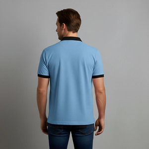Chemises polo homme unies décontractées pour l'été, broderie personnalisée, séchage rapide, respirantes, 100% coton, vente flash - Product Image 3