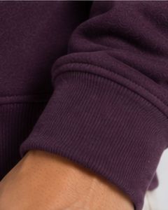 Sweat-shirt à col zippé surdimensionné pour homme, violet foncé, en molleton, à manches longues, style streetwear décontracté, personnalisé, en coton épais - Product Image 6