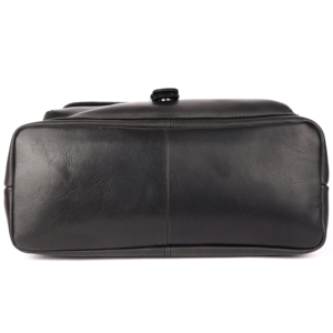 Bolso Bandolera de Cuero Genuino de Diseño Premium, Unisex, Negro, con Cierre de Cremallera y Broche, Estilo Clásico y Duradero para Uso Diario - Product Image 5
