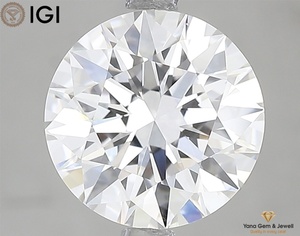 Diamante cultivado en laboratorio CVD de primera calidad, forma redonda, 10.99 mm, color E, claridad VVS1, 5.00 quilates, con certificado IGI para anillo de compromiso. - Product Image 1